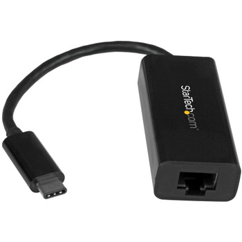 StarTech.com USB C to Gigabit Ethernet Adapter - Thunderbolt 3 - 10/100/1000Mbps - Black US1GC30B