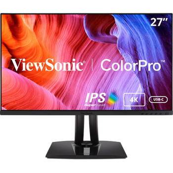 ViewSonic VP2756-4K 27 Inch Premium IPS 4K Ergonomic Monitor with Ultra-Thin Bezels, Color Accuracy, Pantone Validated, HDMI, DisplayPort and USB C for Professional Home and Office VP2756-4K