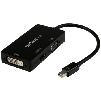 StarTech.com Mini DisplayPort Adapter - 3-in-1 - 1080p - Monitor Adapter - Mini DP to HDMI / VGA / DVI Adapter Hub MDP2VGDVHD