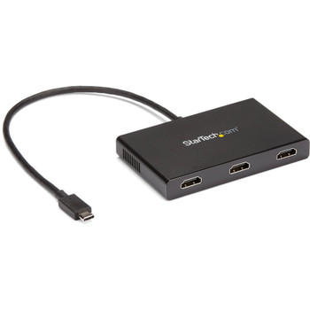 StarTech.com 3-Port USB-C Multi-Monitor Adapter, Type-C to 3x HDMI MST Hub, Triple 1080p HDMI Laptop Display Extender / Splitter, Windows MSTCDP123HD