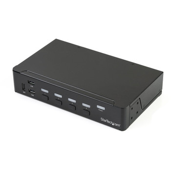 StarTech.com 4-Port DisplayPort KVM Switch - DP KVM Switch with Built-in USB 3.0 Hub for Peripherals - 4K 30 Hz SV431DPU3A2