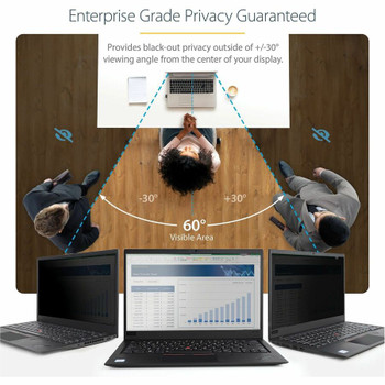 StarTech.com 15.6-inch 16:9 Laptop Privacy Filter, Anti-Glare Privacy Screen w/51% Blue Light Reduction, +/- 30&deg; View Angle, Matte/Glossy 156L-PRIVACY-SCREEN