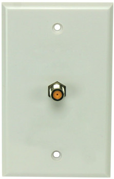 Perfect Vision WPSNPWSC-05 White Wall Plate with Single 3GHz F-81 Perfect Vision WPSNPWSC-05 White Wall Plate with Single 3GHz F-81