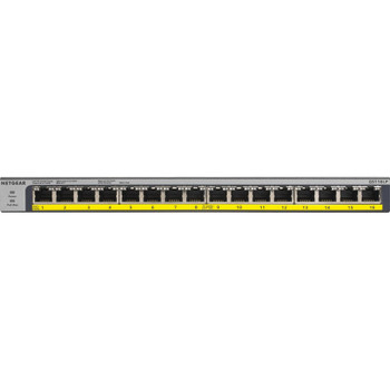 Netgear 16-Port 76W PoE/PoE+ Gigabit Ethernet Unmanaged Switch GS116LP-100NAS