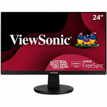 ViewSonic VA2447-MH 24 Inch Full HD 1080p Monitor with 100Hz, Ultra-Thin Bezel, AMD FreeSync, Eye Care, and HDMI, VGA Inputs for Home and Office VA2447-MH
