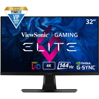 ViewSonic ELITE XG321UG 32 Inch 4K IPS 144Hz Gaming Monitor with G-Sync, Mini LED, Nvidia Reflex, HDR1400, Advanced Ergonomics, HDMI and DP for Esports XG321UG