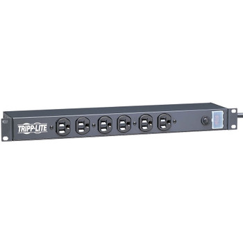 Tripp Lite by Eaton 1U Rack-Mount Power Strip, 120V, 15A, 5-15P, 12 Outlets (6 Front-Facing, 6-Rear-Facing), 15 ft. (4.57 m) Cord RS-1215