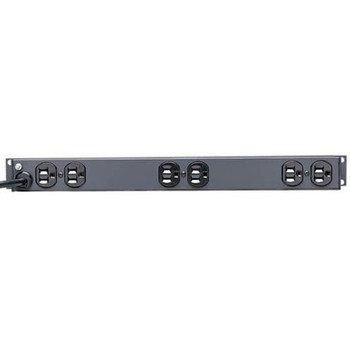 Tripp Lite by Eaton 1U Rack-Mount Power Strip, 120V, 15A, 5-15P, 12 Outlets (6 Front-Facing, 6-Rear-Facing), 15 ft. (4.57 m) Cord RS-1215