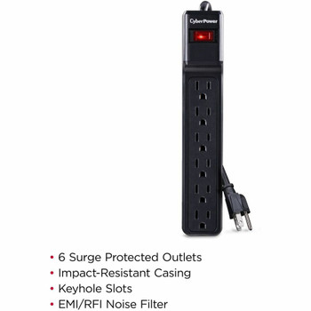 CyberPower CSB6012 Essential 6 - Outlet Surge with 1200 J CSB6012