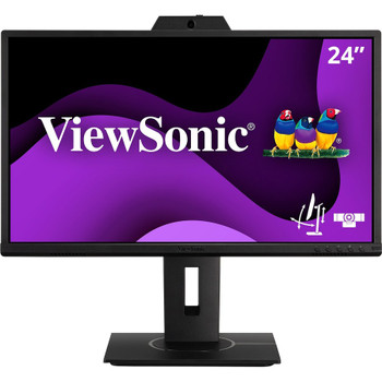 ViewSonic VG2440V 24 Inch 1080p IPS Video Conferencing Monitor with Integrated 2MP Camera, Microphone, Speakers, Eye Care, Ergonomic Design, HDMI DisplayPort VGA Inputs for Home and Office VG2440V