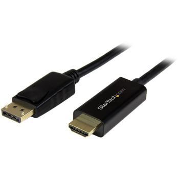 StarTech.com 16ft (5m) DisplayPort to HDMI Cable, 4K 30Hz Video, DP 1.2 to HDMI Adapter Cable Converter for HDMI Monitor/Display, Passive DP2HDMM5MB