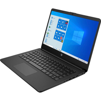 HP 14-dq0000 14-dq0020nr 14" Notebook - HD - 1366 x 768 - Intel Celeron N4020 Dual-core (2 Core) 1.10 GHz - 4 GB Total RAM - 64 GB Flash Memory - Jet Black 47X75UA#ABA