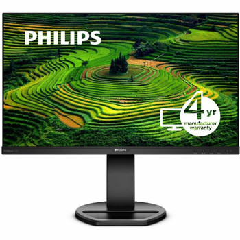 PHILIPS 241B8QJEB/17 - 24" Monitor, LED, FHD (1920x1080), DP, HDMI, USB-Hub, 4 Year Manufacturer Warranty, TAA Compliant 241B8QJEB/17