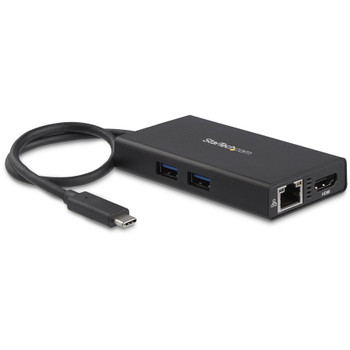 StarTech.com USB-C Multiport Adapter - USB-C Travel Dock w/ 4K HDMI - 60W PD Pass-Through, GbE, 2x USB-A - Mini USB Type-C Docking Station DKT30CHPD