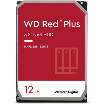 Western Digital Red Plus WD120EFBX 12 TB Hard Drive - 3.5" Internal - SATA (SATA/600) - Conventional Magnetic Recording (CMR) Method WD120EFBX