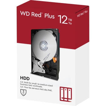 Western Digital Red Plus WD120EFBX 12 TB Hard Drive - 3.5" Internal - SATA (SATA/600) - Conventional Magnetic Recording (CMR) Method WD120EFBX