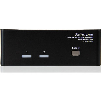 StarTech.com 2 Port Dual DVI USB KVM Switch w/ Audio & USB Hub SV231DD2DUA