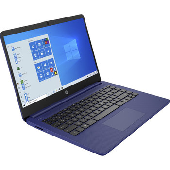 HP 14-dq0000 14-dq0010nr 14" Notebook - HD - 1366 x 768 - Intel Celeron N4020 Dual-core (2 Core) 1.10 GHz - 4 GB Total RAM - 64 GB Flash Memory - Indigo Blue 47X74UA#ABA