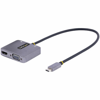 StarTech.com USB C Video Adapter, USB C to HDMI VGA Multiport Adapter, 3.5mm Audio, 4K 60Hz HDR, 100W PD 3.0 PT, USB C Display Adapter 122-USBC-HDMI-4K-VGA