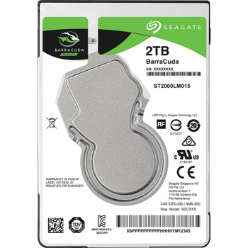 Seagate BarraCuda ST2000LM015 2 TB Hard Drive - 2.5" Internal - SATA (SATA/600) ST2000LM015