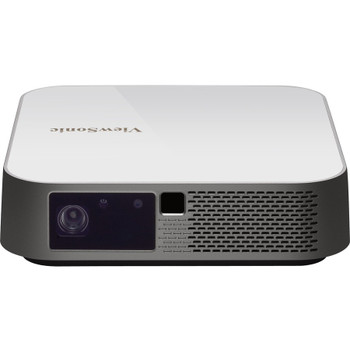 ViewSonic M2e 1080p Portable Projector with 400 ANSI Lumens, H/V Keystone, Auto Focus, Harman Kardon Bluetooth Speakers, HDMI, USB C, 16GB Storage, Stream Netflix with Dongle M2E
