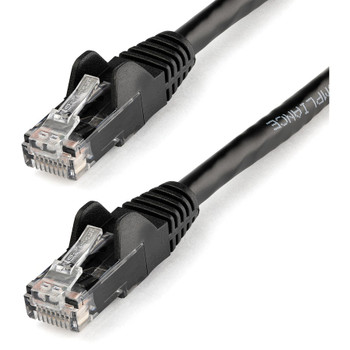 StarTech.com 25ft CAT6 Ethernet Cable - Black Snagless Gigabit - 100W PoE UTP 650MHz Category 6 Patch Cord UL Certified Wiring/TIA N6PATCH25BK