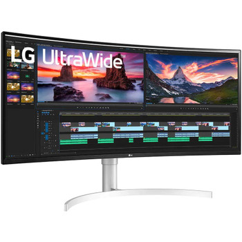 LG Ultrawide 38BN95C-W 38" Class UW-QHD+ Curved Screen Gaming LCD Monitor - 21:9 - Textured Black, Textured White, Silver 38BN95C-W