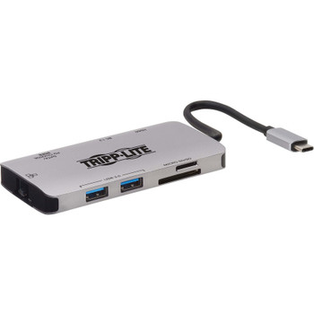 Tripp Lite by Eaton USB-C Dock - 4K HDMI, USB 3.x (5Gbps), USB-A/C Hub Ports, GbE, Memory Card, 100W PD Charging U442-DOCK5-GY