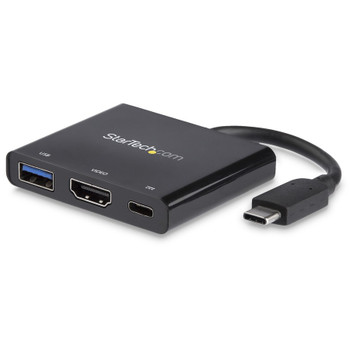 StarTech.com USB C Multiport Adapter with HDMI 4K & 1x USB 3.0 - PD - Mac & Windows - USB Type C All in One Video Adapter CDP2HDUACP