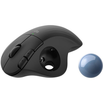 Logitech ERGO M575 Wireless Trackball Mouse - Easy thumb control, precision and smooth tracking, ergonomic comfort design, for Windows, PC and Mac with Bluetooth and USB capabilities (Black) 910-005869
