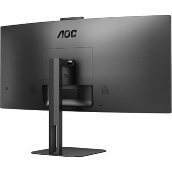 AOC CU34V5CW 34" Class Webcam UW-QHD Curved Screen LED Monitor - 21:9 - Black CU34V5CW