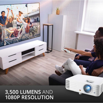 ViewSonic PX701HDH 1080p Projector, 3500 Lumens, SuperColor, Vertical Lens Shift, Dual HDMI, 10w Speaker, Enjoy Sports and Netflix Streaming with Dongle PX701HDH