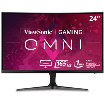 ViewSonic OMNI VX2418C 24 Inch 1080p 1ms 165Hz Curved Gaming Monitor with FreeSync Premium, Eye Care, HDMI and DisplayPort VX2418C