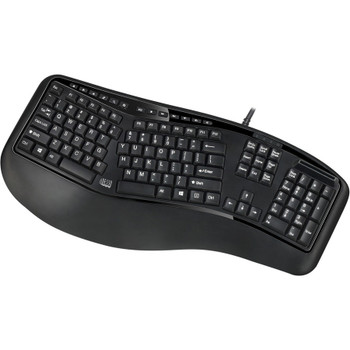 Adesso Desktop Ergonomic Smart Card Reader Keyboard (TAA Compliant) AKB-150SB-TAA