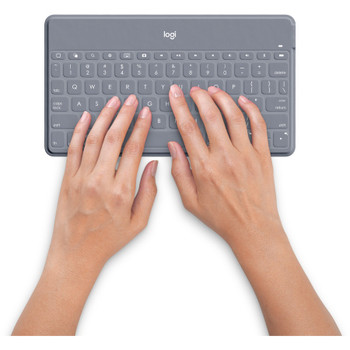 Keys-To-Go Super-Slim and Super-Light Bluetooth Keyboard for iPhone, iPad, and Apple TV - Stone 920-008918