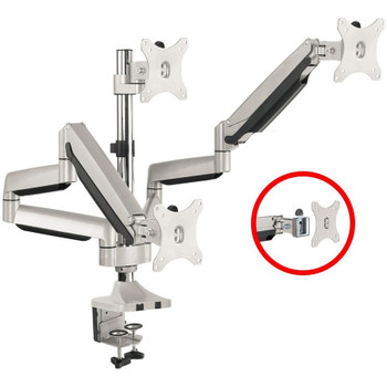 SIIG Triple Monitor Aluminum Gas Spring Desk Mount CE-MT3611-S1