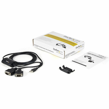 StarTech.com USB to Serial Adapter - 2 Port - COM Port Retention - FTDI - USB to RS232 Adapter Cable - USB to Serial Converter ICUSB2322F