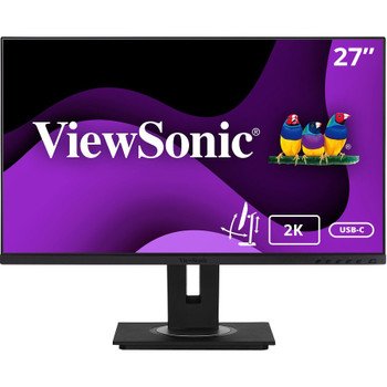 ViewSonic VG2755-2K 27 Inch IPS 1440p Monitor with USB C 3.1, HDMI, DisplayPort and 40 Degree Tilt Ergonomics for Home and Office VG2755-2K
