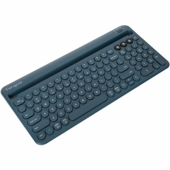 Targus Multi-Device Bluetooth Antimicrobial Keyboard with Tablet/Phone Cradle (Blue) PKB86702US