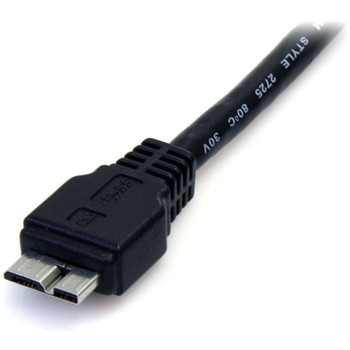 StarTech.com 0.5m (1.5ft) Black SuperSpeed USB 3.0 (5Gbps) Cable A to Micro B - M/M USB3AUB50CMB