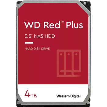 WD Red Plus WD40EFPX 4 TB Hard Drive - 3.5" Internal - SATA (SATA/600) - Conventional Magnetic Recording (CMR) Method WD40EFPX