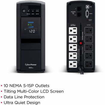 CyberPower CP850PFCLCD PFC Sinewave UPS Systems CP850PFCLCD
