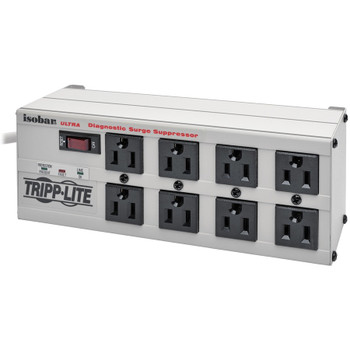 Tripp Lite by Eaton Isobar 8-Outlet Surge Protector, 12 ft. Cord with Right-Angle Plug, 3840 Joules, Diagnostic LEDs, Metal Housing ISOBAR8ULTRA