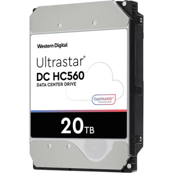 WD Ultrastar DC HC560 WUH722020ALE6L4 20 TB Hard Drive - 3.5" Internal - SATA (SATA/600) - Conventional Magnetic Recording (CMR) Method 0F38755