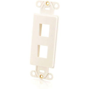 C2G Decora Style 2-Port Multimedia Keystone Insert - White 03721