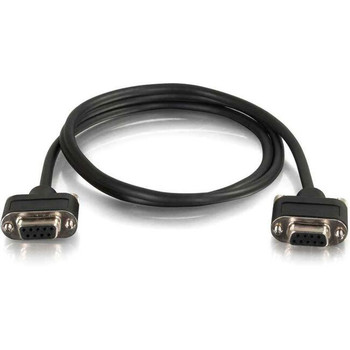 C2G 35ft CMG-Rated DB9 Low Profile Null Modem F-F 52180