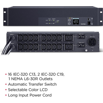 CyberPower Metered ATS PDU PDU24007 19-Outlets PDU PDU24007