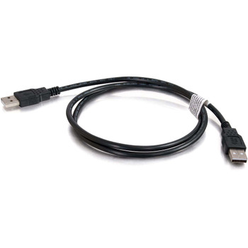 C2G 3.3ft USB Cable - USB A to USB A Cable - USB 2.0 - Black - M/M 28105