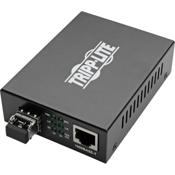 Tripp Lite by Eaton Gigabit Multimode Fiber to Ethernet Media Converter, 10/100/1000 LC, International Power Supply, 850 nm, 550M (1804.46 ft.) N785-INT-LC-MM
