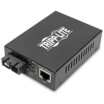 Tripp Lite by Eaton Gigabit Multimode Fiber to Ethernet Media Converter, POE+ - 10/100/1000 SC, 850 nm, 550M (1804.46 ft.) N785-P01-SC-MM1